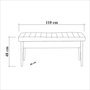 Hanah Home Banco Soho, Atlantic Terciopelo Pino Atlántico Elegante y Sofisticado 110x48x40cm